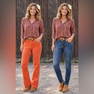 Judy Blue Vibrant Orange Denim